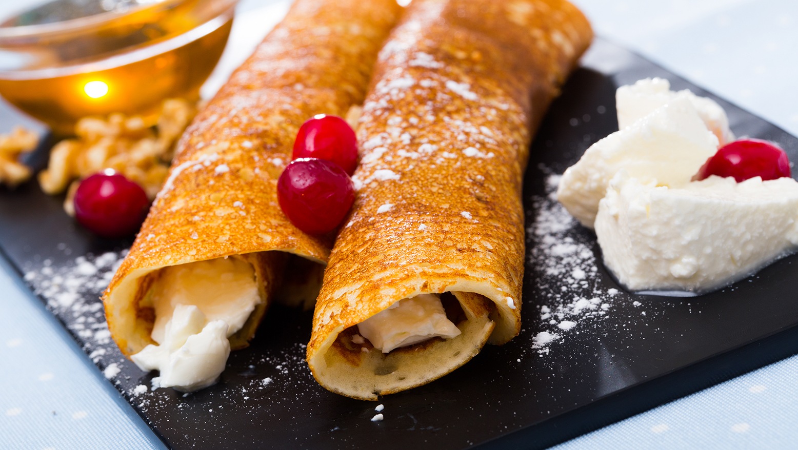 Cheese Blintzes, common in Shavuot