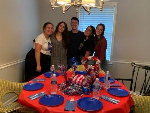 The Atlanta ShinShinim enjoy dinner in quarantine | Photo: Yael