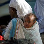 Ethiopian mom and baby land in Israel