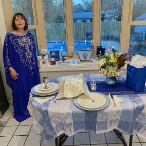 Lighting Hanukkah candles in Virginia Beach, Virginia