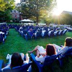 Praying together as a community on Friday night. Credit: Mai Siegel