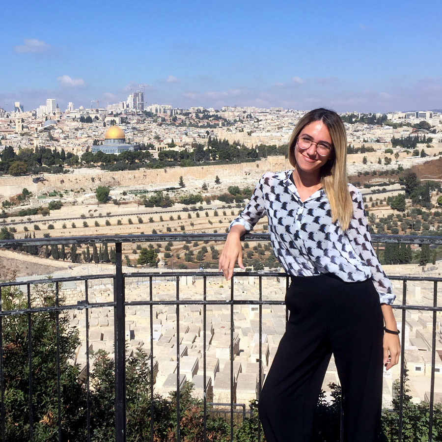 Micaela, a Masa participant, in Israel