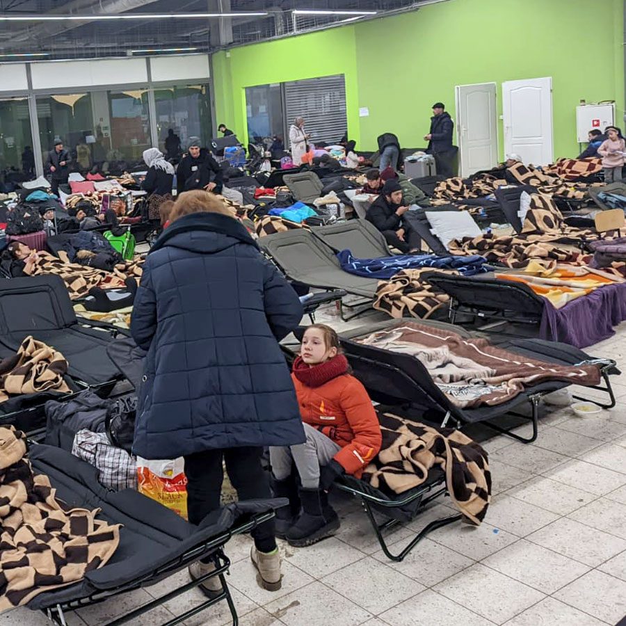 Polish transit station for Ukraine refugees