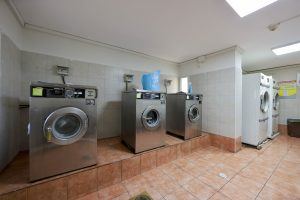 Ulpan Etzion Jerusalem laundry room. photo: Guy Yechiely