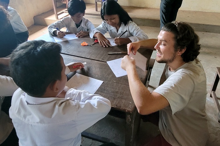 Amit with Project TEN students