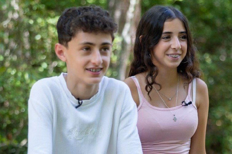 Dor and Ofri at camp