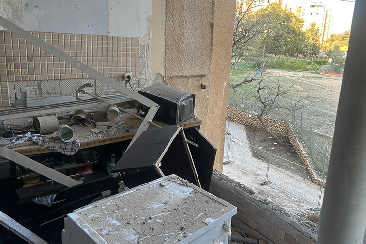 A home destroyed by a missile strike