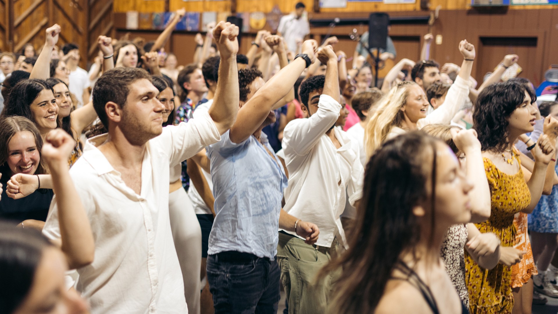 Young people celebrating Jewish life together